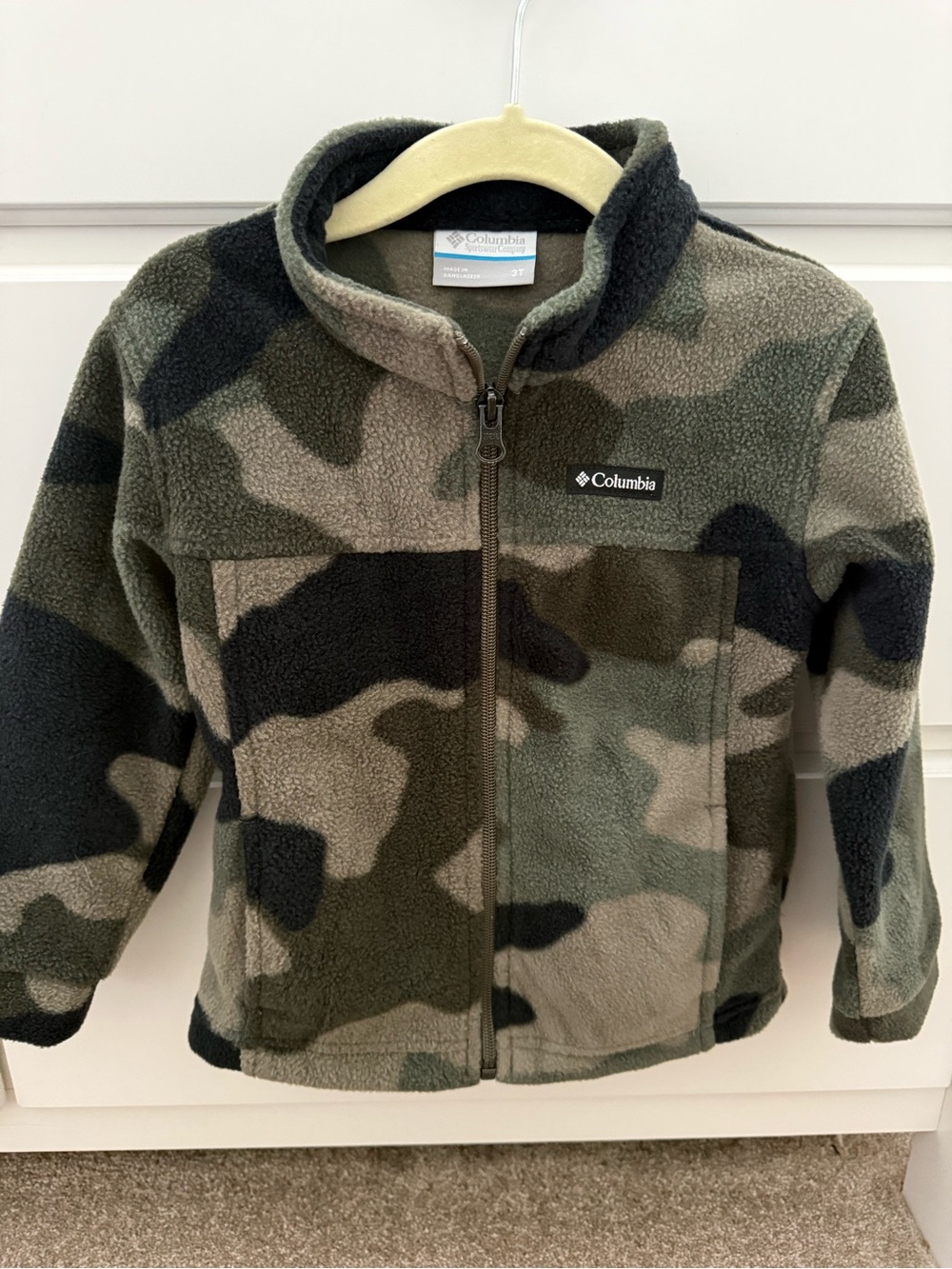 Columbia Kids Camo Fleece Jacket - Green & Black